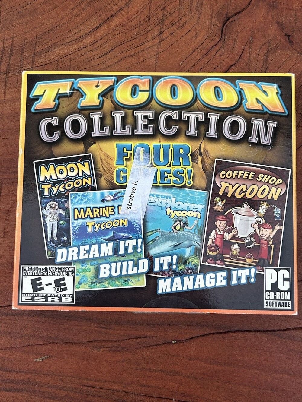 Sealed Tycoon Collection PC CD Rom 4 Games Coffee Shop Moon Marine